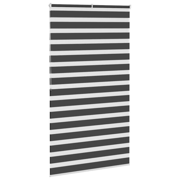 vidaXL Zebra roleta čierna 135x200 cm šírka látky 130,9cm polyester – Obrázok 4