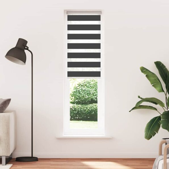 VXL8721158345783_g_en_hd_1.jpg vidaXL Zebra roleta čierna 50x230 cm šírka látky 45,9 cm polyester – Obrázok 2