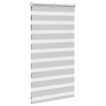 vidaXL Zebra roleta svetlosivá 85x100 cm šírka látky 80,9 cm polyester – Obrázok 4