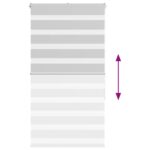 vidaXL Zebra roleta svetlosivá 90x100 cm šírka látky 85,9 cm polyester – Obrázok 5