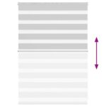 vidaXL Zebra roleta svetlosivá 95x100 cm šírka látky 90,9 cm polyester – Obrázok 5