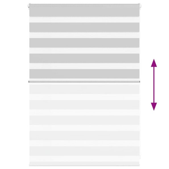 vidaXL Zebra roleta svetlosivá 95x100 cm šírka látky 90,9 cm polyester – Obrázok 5