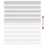 vidaXL Zebra roleta svetlosivá 125x100cm šírka látky 120,9cm polyester – Obrázok 5