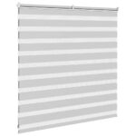 vidaXL Zebra roleta svetlosivá 150x100cm šírka látky 145,9cm polyester – Obrázok 4