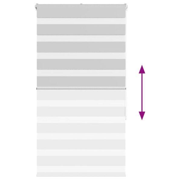 vidaXL Zebra roleta svetlosivá 70x150cm šírka látky 65,9 cm polyester – Obrázok 5