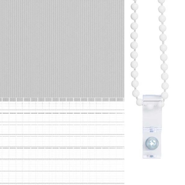 vidaXL Zebra roleta svetlosivá 75x150cm šírka látky 70,9 cm polyester – Obrázok 9