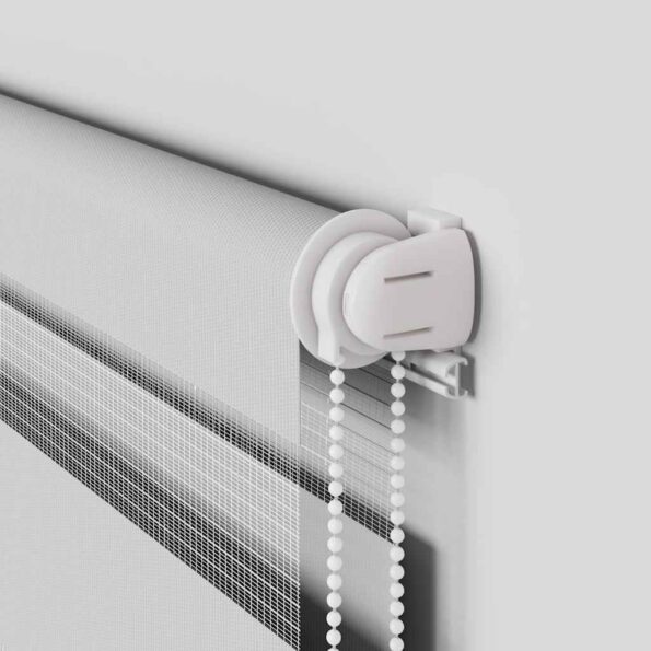 vidaXL Zebra roleta svetlosivá 75x150cm šírka látky 70,9 cm polyester – Obrázok 10