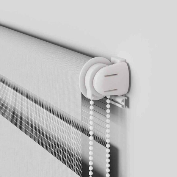 vidaXL Zebra roleta svetlosivá 85x150cm šírka látky 80,9 cm polyester – Obrázok 10