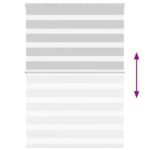 vidaXL Zebra roleta svetlosivá 105x150cm šírka látky 100,9cm polyester – Obrázok 5