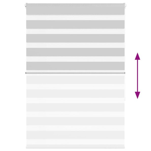 vidaXL Zebra roleta svetlosivá 105x150cm šírka látky 100,9cm polyester – Obrázok 5