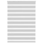 vidaXL Zebra roleta svetlosivá 115x150cm šírka látky 110,9cm polyester – Obrázok 3