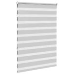 vidaXL Zebra roleta svetlosivá 115x150cm šírka látky 110,9cm polyester – Obrázok 4