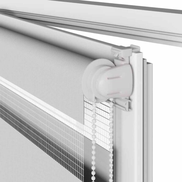 vidaXL Zebra roleta svetlosivá 135x150cm šírka látky 130,9cm polyester – Obrázok 11