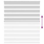 vidaXL Zebra roleta svetlosivá 135x150cm šírka látky 130,9cm polyester – Obrázok 5