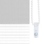 vidaXL Zebra roleta svetlosivá 135x150cm šírka látky 130,9cm polyester – Obrázok 9