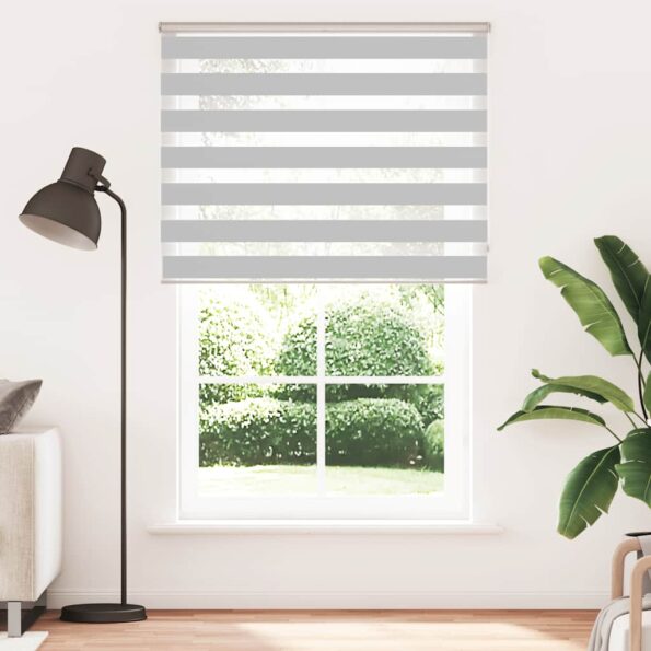 VXL8721158347794_g_en_hd_1.jpg vidaXL Zebra roleta svetlosivá 145x200cm šírka látky 140,9cm polyester – Obrázok 2