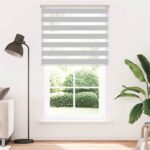 vidaXL Zebra roleta svetlosivá 120x230cm šírka látky 115,9cm polyester – Obrázok 2