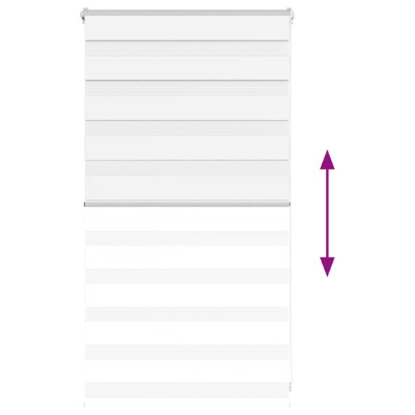 vidaXL Zebra roleta biela 70x100 cm šírka látky 65,9 cm polyester – Obrázok 5