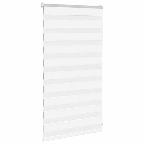 vidaXL Zebra roleta biela 80x100 cm šírka látky 75,9 cm polyester – Obrázok 3