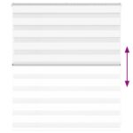 vidaXL Zebra roleta biela 120x100 cm šírka látky 115,9cm polyester – Obrázok 5