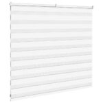 vidaXL Zebra roleta biela 165x100 cm šírka látky 160,9cm polyester – Obrázok 4