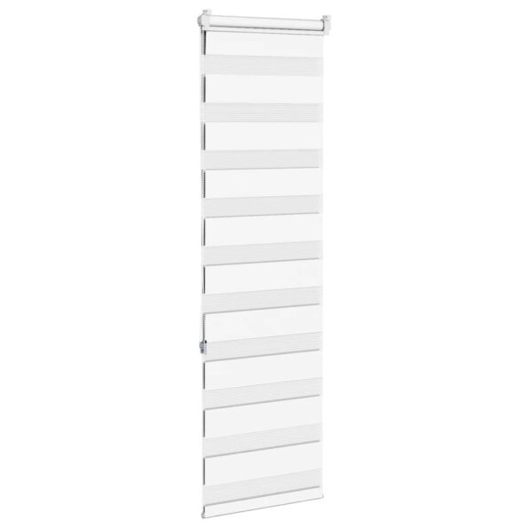 vidaXL Zebra roleta biela 45x150 cm šírka látky 40,9 cm polyester – Obrázok 4