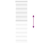 vidaXL Zebra roleta biela 45x150 cm šírka látky 40,9 cm polyester – Obrázok 5