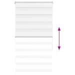 vidaXL Zebra roleta biela 70x150 cm šírka látky 65,9 cm polyester – Obrázok 5