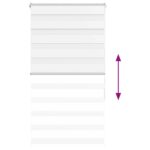 vidaXL Zebra roleta biela 75x150 cm šírka látky 70,9 cm polyester – Obrázok 5