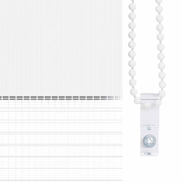 vidaXL Zebra roleta biela 75x150 cm šírka látky 70,9 cm polyester – Obrázok 9