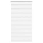 vidaXL Zebra roleta biela 80x150 cm šírka látky 75,9 cm polyester