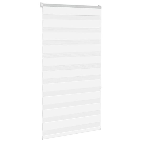vidaXL Zebra roleta biela 80x150 cm šírka látky 75,9 cm polyester – Obrázok 3