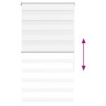 vidaXL Zebra roleta biela 80x150 cm šírka látky 75,9 cm polyester – Obrázok 5