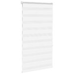 vidaXL Zebra roleta biela 85x150 cm šírka látky 80,9 cm polyester – Obrázok 3
