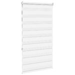 vidaXL Zebra roleta biela 85x150 cm šírka látky 80,9 cm polyester – Obrázok 4
