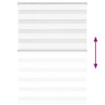 vidaXL Zebra roleta biela 105x150 cm šírka látky 100,9cm polyester – Obrázok 5