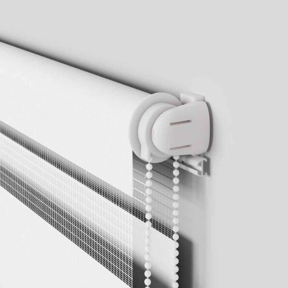 vidaXL Zebra roleta biela 105x150 cm šírka látky 100,9cm polyester – Obrázok 10