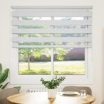 vidaXL Zebra roleta biela 145x150 cm šírka látky 140,9cm polyester – Obrázok 2