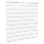 vidaXL Zebra roleta biela 145x150 cm šírka látky 140,9cm polyester – Obrázok 4