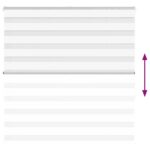 vidaXL Zebra roleta biela 145x150 cm šírka látky 140,9cm polyester – Obrázok 5