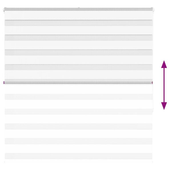 vidaXL Zebra roleta biela 145x150 cm šírka látky 140,9cm polyester – Obrázok 5