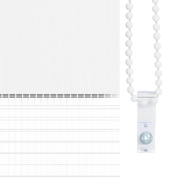 vidaXL Zebra roleta biela 145x150 cm šírka látky 140,9cm polyester – Obrázok 9