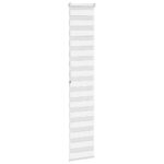 vidaXL Zebra roleta biela 45x200 cm šírka látky 40,9 cm polyester – Obrázok 4