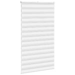 vidaXL Zebra roleta biela 130x200 cm šírka látky 125,9cm polyester – Obrázok 3
