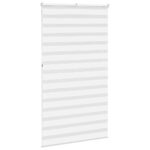 vidaXL Zebra roleta biela 125x230 cm šírka látky 120,9cm polyester – Obrázok 4