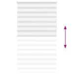 vidaXL Zebra roleta biela 135x230 cm šírka látky 130,9cm polyester – Obrázok 5