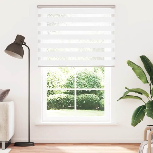 VXL8721158351166_g_en_hd_1.jpg vidaXL Zebra roleta biela 140x230 cm šírka látky 135,9cm polyester – Obrázok 2