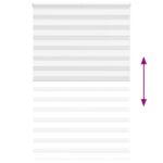 vidaXL Zebra roleta biela 140x230 cm šírka látky 135,9cm polyester – Obrázok 5