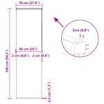 vidaXL Sprchová roleta s kazetou, 70x240 cm, šírka látky 66 cm – Obrázok 12