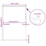 vidaXL Sprchová roleta s kazetou, 160x240 cm, šírka látky 156 cm – Obrázok 12